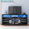 image:imageYITAHOME TV Stand for 7580 Inch TV Black Entertainment Center 70 Inches Wide Media Furniture TV Table with with Power Outlet TV Consoles for Living Room Curved DesktopBlack