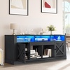 image:imageYITAHOME TV Stand for 7580 Inch TV Black Entertainment Center 70 Inches Wide Media Furniture TV Table with with Power Outlet TV Consoles for Living Room Curved DesktopBlack