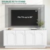 image:imageYITAHOME TV Stand for TVs up to 7580inch Modern Entertainment Center with Storage Curved TV Console for Living Room White