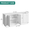 image:imageYITAHOME TV Stand for TVs up to 7580inch Modern Entertainment Center with Storage Curved TV Console for Living Room White