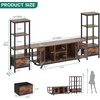 image:imageYITAHOME TV Stands for Living Room LED TV Stand for 65 inch TV Entertainment Center with 2 Bookshelves Modern Farmhouse TV Console Cabinet with Power Outlets Rustic Brown