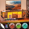 image:imageYITAHOME TV Stands for Living Room LED TV Stand for 65 inch TV Entertainment Center with 2 Bookshelves Modern Farmhouse TV Console Cabinet with Power Outlets Rustic Brown