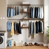 image:imageYITAHOME WallMounted Closet System with Expandable Rod and Thickened Shelves  Adjustable Clothing Rack for Bedroom Laundry Room and Cloakroom Suitable for 28 Feets SpaceOak