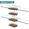 image:imageYITAHOME WallMounted Closet System with Expandable Rod and Thickened Shelves  Adjustable Clothing Rack for Bedroom Laundry Room and Cloakroom Suitable for 28 Feets SpaceOak