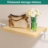 image:imageYITAHOME WallMounted Closet System with Expandable Rod and Thickened Shelves  Adjustable Clothing Rack for Bedroom Laundry Room and Cloakroom Suitable for 28 Feets SpaceGolden Oak