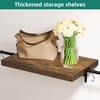 image:imageYITAHOME WallMounted Closet System with Expandable Rod and Thickened Shelves  Adjustable Clothing Rack for Bedroom Laundry Room and Cloakroom Suitable for 28 Feets SpaceOak