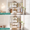 image:imageYITAHOME WallMounted Closet System with Expandable Rod and Thickened Shelves  Adjustable Clothing Rack for Bedroom Laundry Room and Cloakroom Suitable for 28 Feets SpaceOak