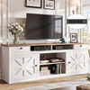 image:imageYITAHOME Farmhouse TV Stand for 65Inch TV Entertainment Center with Storage Cabinets amp Drawers TV Console for Living Room BlackWhite  Walnut Top