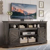 image:imageYITAHOME Farmhouse TV Stand with Mount amp Power Outlet for 70 Inch TV Corner Entertainment Center with Sliding Barn Doors TV Media Console Table with Storage Living Room 63 Inch Milky WhiteBlackDark Rustic Oak