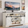 image:imageYITAHOME Farmhouse TV Stand with Mount amp Power Outlet for 70 Inch TV Corner Entertainment Center with Sliding Barn Doors TV Media Console Table with Storage Living Room 63 Inch Milky WhiteBlackMilky WhiteBlack