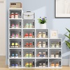 image:imageYITAHOME Shoe Organizer Box 18 PCS Medium Size Shoe Storage Stackable Shoe Box Rack Containers Drawers  White