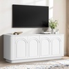 image:imageYITAHOME TV Stand for TVs up to 7580inch Modern Entertainment Center with Storage Curved TV Console for Living Room White