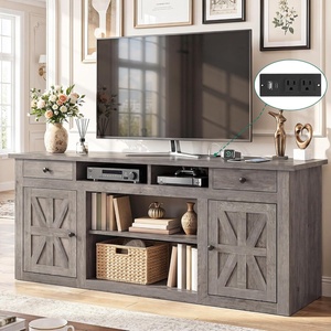 image:imageYITAHOME Farmhouse TV Stand for 65Inch TV Entertainment Center with Storage Cabinets amp Drawers TV Console for Living Room BlackGrey Oak