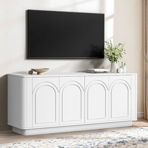 image:imageYITAHOME TV Stand for TVs up to 7580inch Modern Entertainment Center with Storage Curved TV Console for Living Room White