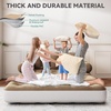 image:imageYITAHAOME YITAHOME Queen Size Inflatable Sofa Bed with Headboard and Pump Convertible Blow Up Couch 2in1 Black Air Sofa Bed for Home Camping and Guests Brown