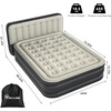 image:imageYITAHOME 18 Flocked Top Queen Air Mattress with Builtin Pump and Headboard Durable Inflatable Bed BlowUp Mattress for Indoor and Outdoor Use Black