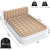 image:imageYITAHOME 18 Flocked Top Queen Air Mattress with Builtin Pump and Headboard Durable Inflatable Bed BlowUp Mattress for Indoor and Outdoor Use Brown