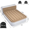 image:imageYITAHOME 18 Flocked Top Queen Air Mattress with Pump and Banded Headboard Durable Inflatable Bed BlowUp Mattress for Indoor and Outdoor Use Brown