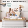 image:imageYITAHOME 18 Flocked Top Queen Air Mattress with Pump and Banded Headboard Durable Inflatable Bed BlowUp Mattress for Indoor and Outdoor Use Brown