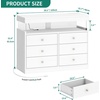 image:imageYITAHOME 6 Drawer Dressers with LED Lights amp Charging Station Modern Chest of Drawers Double Storage Dresser for Living Room Nursery Entryway Black