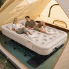 image:imageYITAHOME Inflatable Queen Air Bed with Steel Frame and Builtin Pump QuickInflate Air Mattress Portable Blowup Mattress with Rolling Case 500 lbs Capacity for Camping Travel and Guests Brown