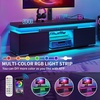 image:imageYITAHOME Modern TV Stand with Mount amp 2 Doors for 757065 Inch TVs  Builtin Power Outlets LED Light Strip Media Console with Storage Entertainment Center for Living Room WhiteBlack