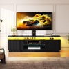 image:imageYITAHOME Modern TV Stand with Mount amp 2 Doors for 757065 Inch TVs  Builtin Power Outlets LED Light Strip Media Console with Storage Entertainment Center for Living Room WhiteBlack