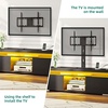 image:imageYITAHOME Modern TV Stand with Mount amp 2 Doors for 757065 Inch TVs  Builtin Power Outlets LED Light Strip Media Console with Storage Entertainment Center for Living Room WhiteBlack