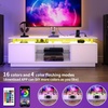image:imageYITAHOME Modern TV Stand with Mount amp 2 Doors for 757065 Inch TVs  Builtin Power Outlets LED Light Strip Media Console with Storage Entertainment Center for Living Room WhiteWhite