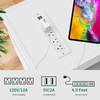 image:imageYITAHOME Modern TV Stand with Mount amp 2 Doors for 757065 Inch TVs  Builtin Power Outlets LED Light Strip Media Console with Storage Entertainment Center for Living Room WhiteWhite