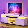 image:imageYITAHOME Modern TV Stand with Mount amp 2 Doors for 757065 Inch TVs  Builtin Power Outlets LED Light Strip Media Console with Storage Entertainment Center for Living Room WhiteWhite