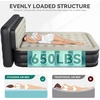 image:imageYITAHOME Queen Size Air Mattress with Pump and Banded Headboard 18in Luxury Flocked Top Blow up Mattress Durable Inflatable Mattress for Home amp Guests Black AirBed