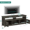 image:imageYITAHOME TV Stand for 6555 Inch Television Farmhouse Entertainment Center Television Stand with Power Outlets and Open Shelf Media Console TV Cabinet for Living Room Dark GreyDark Grey