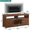 image:imageYITAHOME TV Stand for 6555 Inch Television Farmhouse Entertainment Center Television Stand with Power Outlets and Open Shelf Media Console TV Cabinet for Living Room Dark GreyWalnut
