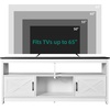 image:imageYITAHOME TV Stand for 6555 Inch Television Farmhouse Entertainment Center Television Stand with Power Outlets and Open Shelf Media Console TV Cabinet for Living Room Dark GreyWhiteBlack