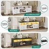 image:imageYITAHOME TV Stand for 6555 Inch Television Farmhouse Entertainment Center Television Stand with Power Outlets and Open Shelf Media Console TV Cabinet for Living Room Dark GreyGrey WhiteGrey Wash