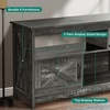 image:imageYITAHOME TV Stand for 6555 Inch Television Farmhouse Entertainment Center Television Stand with Power Outlets and Open Shelf Media Console TV Cabinet for Living Room Dark GreyDark Grey