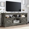 image:imageYITAHOME TV Stand for 6555 Inch Television Farmhouse Entertainment Center Television Stand with Power Outlets and Open Shelf Media Console TV Cabinet for Living Room Dark GreyDark Grey