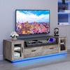 image:imageYITAHOME TV Stands for Living Room Modern TV Stand for 6570 inch TV LED TV Entertainment Center with Storage amp Power Outlets TV Console Cabinet BlackRustic Grey