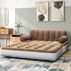 image:imageYITAHOME Queen Size Air Sofa Bed Mattress with Headboard and Pump Blow Up Couch Inflatable Bed for Home Living Room 79 x 60 x 25 Expanded Size Brown