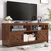 image:imageYITAHOME TV Stand for 6555 Inch Television Farmhouse Entertainment Center Television Stand with Power Outlets and Open Shelf Media Console TV Cabinet for Living Room Dark GreyWalnut