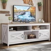 image:imageYITAHOME TV Stand for 6555 Inch Television Farmhouse Entertainment Center Television Stand with Power Outlets and Open Shelf Media Console TV Cabinet for Living Room Dark GreyGrey WhiteGrey Wash