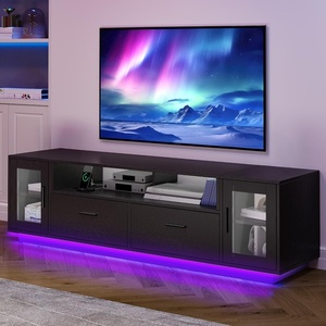 image:imageYITAHOME TV Stands for Living Room Modern TV Stand for 6570 inch TV LED TV Entertainment Center with Storage amp Power Outlets TV Console Cabinet BlackBlack