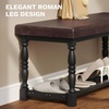 image:imageYITAHOME 48 Inch Entryway Bench Storage Bench with Metal Shelf amp Cushioned Seat Indoor Shoe Rack Bench Seat for Dressing Room Bedroom Hallway Entrance Brown amp BlackBrown  Black