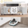 image:imageYITAHOME Cat Litter Box Enclosure for 2 Cats Hidden Litter Box Furniture with Double Rooms Scratching Pad PompomHanging Hooks Wooden Cat House 472 L x177 W x204 H All White