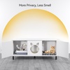 image:imageYITAHOME Cat Litter Box Enclosure for 2 Cats Hidden Litter Box Furniture with Double Rooms Scratching Pad PompomHanging Hooks Wooden Cat House 472 L x177 W x204 H All White