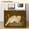 image:imageYITAHOME Cat Tree with Litter Box Enclosure Wooden Cat Tower Furniture for Large Cats 20 lbs Heavy Duty 2in1 Modern Condo House with Scratching Posts Perch Caves and Washable Cushions Brown