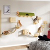 image:imageYITAHOME Cat Wall Shelves and Perches for Wall Solid Wood Wall Mounted Cat Furniture 18 Piece Set Cat Climbing Shelves Playground Scratching Post with 6 Steps Indoor Mounted Condos House