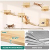 image:imageYITAHOME Cat Wall Shelves and Perches for Wall Solid Wood Wall Mounted Cat Furniture 9 Piece Set Cat Climbing Shelves Playground Scratching Post with 4 Steps Indoor Mounted Condos House