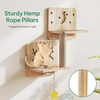 image:imageYITAHOME Christmas Solid Wood Cat Wall Shelves and Perches for Wall Pine Wall Mounted Cat Tree 13 Piece Set Cat Climbing Shelves with House Mat Christmas Tree Scratcher Feeding Bowl for Cats